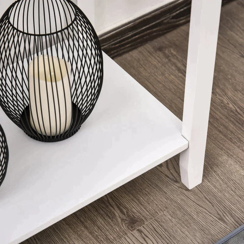 Rootz Console Tafel - Haltafel - Bijzettafel Met 2 Laden - Dressoir - Massief Hout - 80 x 40 x 75 cm