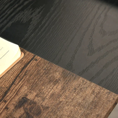 Rootz Computer Desk - Computer Table - Study Table - Industrial Style Desk - Home - Office - Brown/Black - 120 cm x 60 cm x 73.5 cm