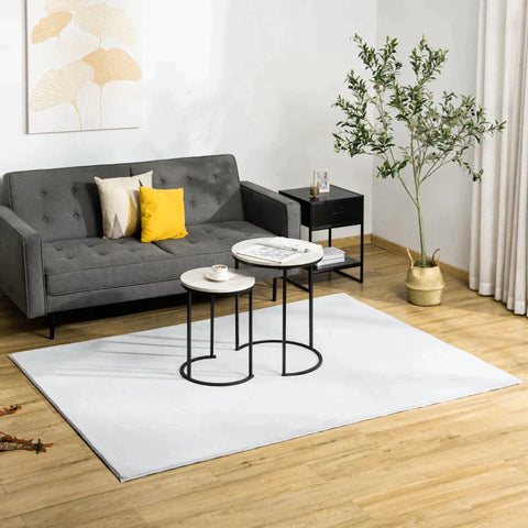 Rootz Rug - Carpet - Short Pile - Fleece Underlay - Living Room - Bedroom - Dining Room - Playroom - Grey - 230 cm x160 cm x 0.10 cm