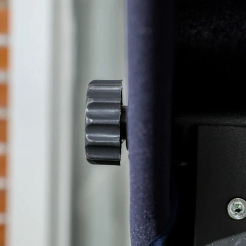 Rootz Porch Swing For 3 People - Hollywood Swing - Seat Cushions - Adjustable Sun Canopy - Up To 270 Kg - Dark Blue - 198 x 118 x 168 cm