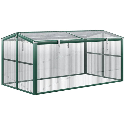 Rootz Greenhouse - Cold Frame - Aluminum Greenhouse - Plant House - Transparent Greenhouse - 130 x 70 x 61 cm