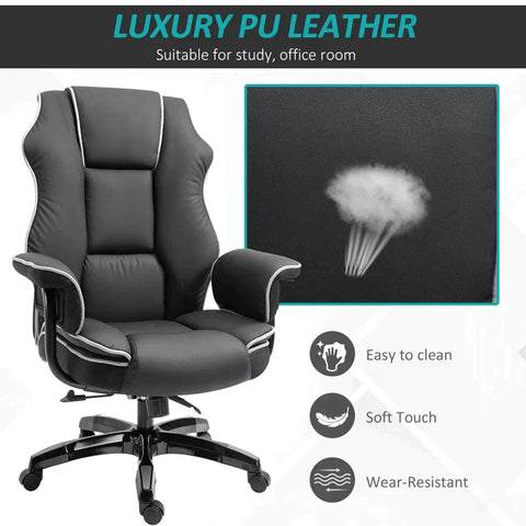 Rootz Office Chair - Desk Chair - Ergonomic Office Chair - Swivel Chair - Armrests - Height-adjustable - Black - 76 x 80 x 118-124 cm