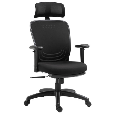 Rootz Office Chair - Desk Chair - Computer Chair - Home Office Chair - Ergonomic Chair - Black - 68x72x110-118 cm