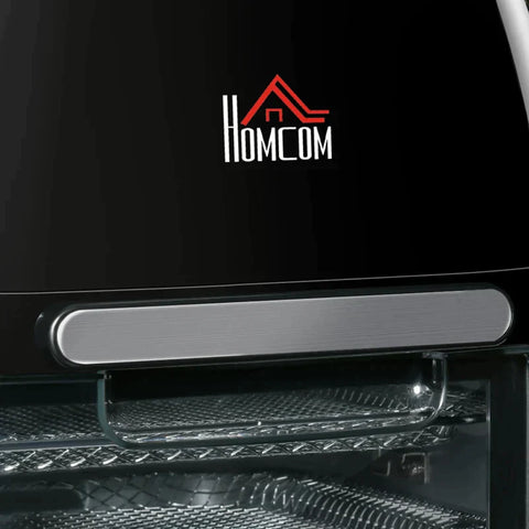 Rootz Air Fryer - Hot Air Fryer - Oven Grid - Roasting And Frying Drum - Chicken Fork - 1800w With 8 Menus - Steel - Glass - Black - 32 x 35.6 x 37.9 cm