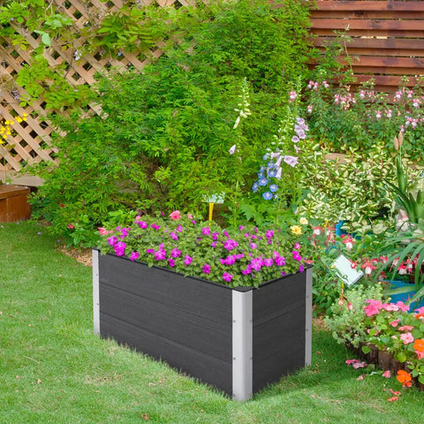Rootz Planter Box - Flower Pot - Flower Box - WPC/Aluminum - 100 x 50 x 50 cm