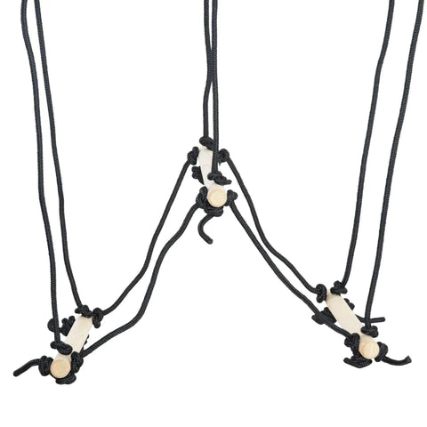 Rootz Kinder-Kletterseil – Kletterseil – Seil – mit Holzsprossen – für Kinder im Alter von 3–14 Jahren – Kunststoff/Pappelholz – 88 L x 40 B x 165 H cm