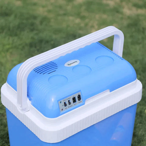 Rootz Cool Box - Car Fridge - Cool Box - Mini Fridge - Portable Mini Fridge - Car Mini Fridge - Camping Fridge - ABS/Aluminum - Blue - 40 x 30 x 43 cm