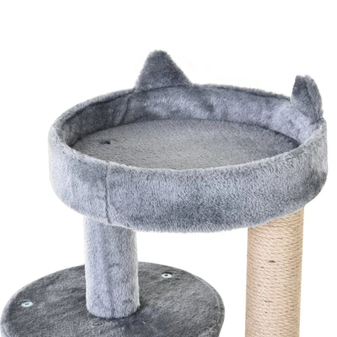 Rootz Krabpaal - Cat Activity Tree - Krabpalen - Kattengrot - Kattenhuis - Grijs - 48x48x104 cm