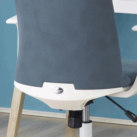 Rootz Office Chair - Desk Chair - Working Chair - 360° Rotating Wheels - Light Blue - 61 x 55 x 90-98 cm