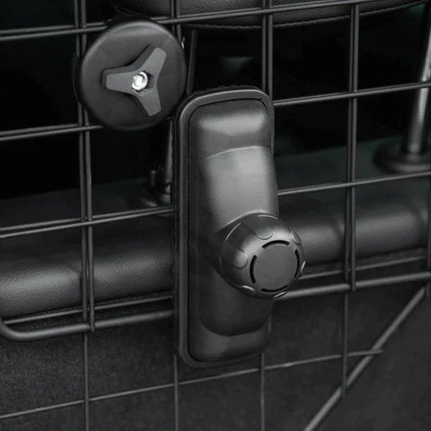 Rootz Dog Guard - Car Universal Trunk Guard - Dog Guard Divider - Adjustable - Metal - Black - (90-120) x 40.5 cm