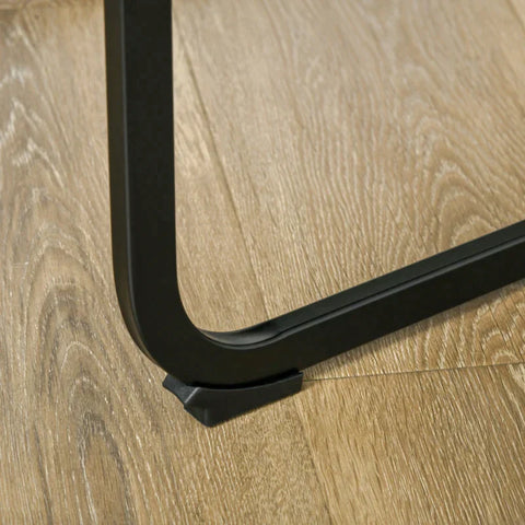 Rootz Dining Set Of 4 Chairs With High Backrest - Polyester + Steel - Each Chair - Beige - 44 x 58 x 99 cm