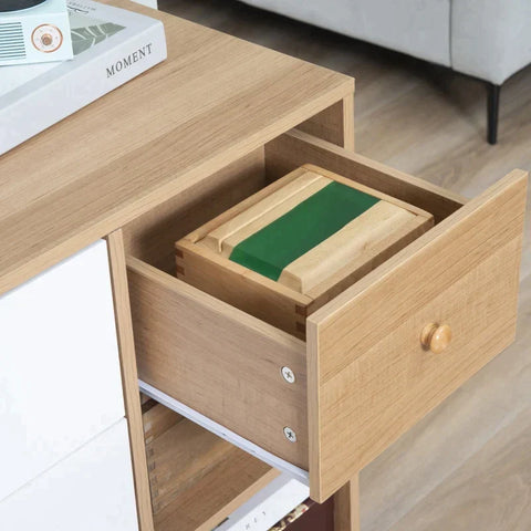 Rootz Sideboard - Free-standing Cabinet - Scandi Style Wardrobe - 4 Drawers And 2 Shelves - Kitchen - Bedroom - Living Room - Entryway - 80cm x 39cm x 80cm