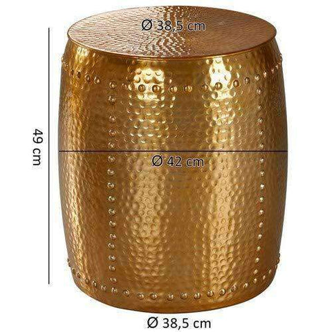 Rootz bijzettafel - Gouden aluminium decoratietafel - Loungetafel