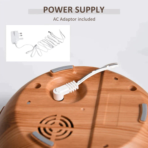 Rootz Aroma Diffuser - Oil Diffuser & Water Humidifier - Humidifier with 7 Color - LED Lights - Home - Office - Bedroom - Essential Oils - Natural - 400 ml