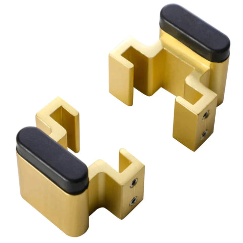 Rootz Schiebetürbeschlag-Set – platzsparend – leise – universell einsetzbar – Gold – 200 cm x 40 cm x 0,6 cm