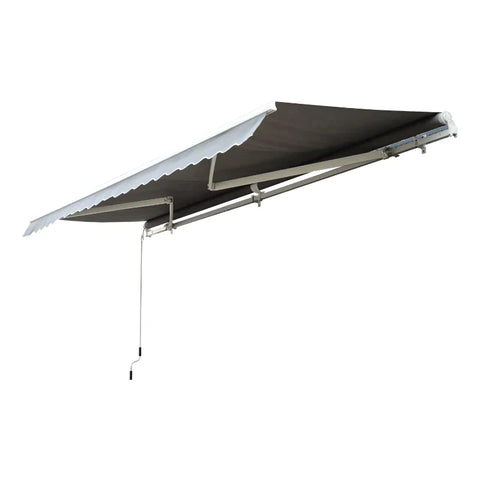 Rootz Awning - Articulated Arm Awning - Cassette Awning - Remote Control Awning - Aluminum - Grey - 4.95x3m