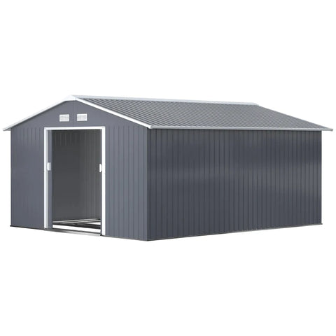 Rootz Tuinhuis - Opslag Tuinhuis - Schuur - Grijs - 12.5 X 11.1ft