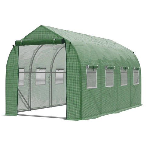 Rootz Greenhouse - Poly Greenhouse - Walk-in Poly Tunnel - Vorstbeveiliging - Groen - 3.8L x 1.92B x 1.95Hm