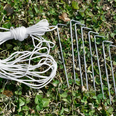 Rootz Pavilion - Party Tent - Garden Gazebo - Garden Tent - Marquee with Side Walls - Metal - PE - White + Dark Gray + Black - 4 x 3 m