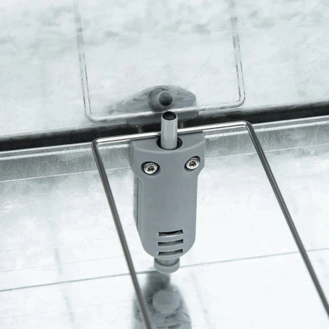 Rootz Chicken Feeder - 5 Chicken Automatic Feeder - Galvanized Iron - Aluminum - Silver - 56W x 36D x 18.5H cm