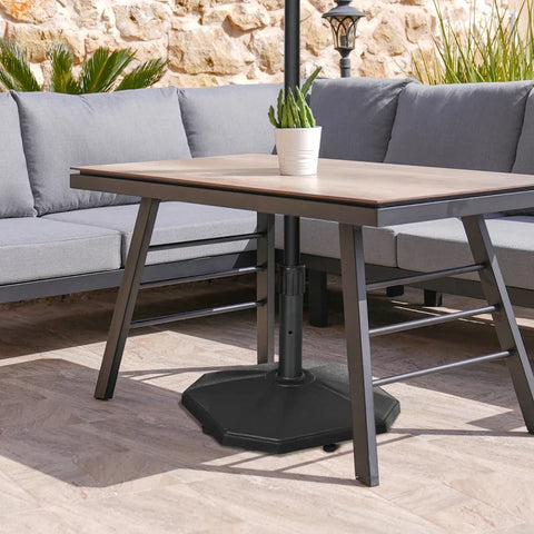 Rootz Umbrella Stand - 22kg Cement - Filling Compact Shape - Plastic - Housing - Black - 46 x 46 x 39cm