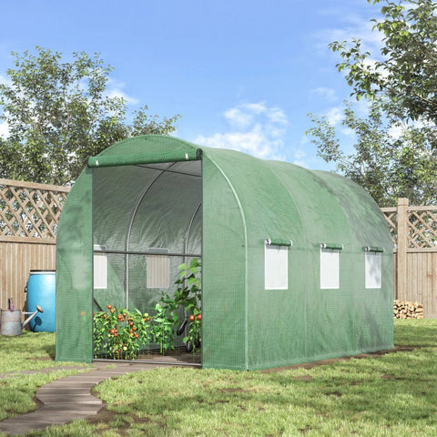 Rootz Greenhouse - Walk-in Greenhouse - Cold Frame - Poly Tunnel - Frost Protection - Dark Green - 3L X 2W X 2H M