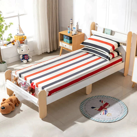 Rootz Children's Bed - Cot - Outh Bed - House Bed - With Bed Pocket - Wooden Bed - Play Bed - Single Bed - 229 x 98 x 95 cm