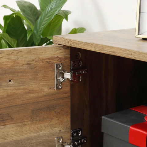 Rootz Tv Stand - Industrial Design - Cabinet Compartment - 2 Shelves - 2 Drawers - Brown - 132 x 39 x 45.5 cm