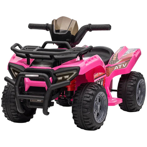 Rootz Children's Electric Vehicle - Electric Motorcycle - Mini Electric Quad - Children's Electric ATV Stroller - LED Front Light - Pink - 70 x 42 x 45 cm