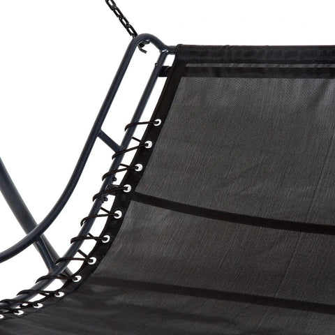 Rootz Swing Chair - Hammock Swing Chair - Swing Lounger - Garden Lounger - Lounger With Roof - Steel - Grey - 164 X 116 X 176cm
