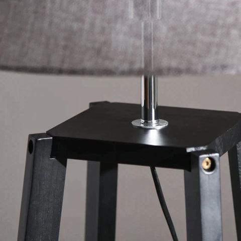 Rootz Floor Lamp - Living Room Lamp - Bedroom Lamp - Office Lamp - Gray/Black