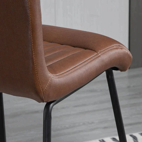 Rootz Barhocker – Küchenstuhl – Hoher Esstischstuhl – Braun/Schwarz – 54 cm x 57 cm x 112 cm