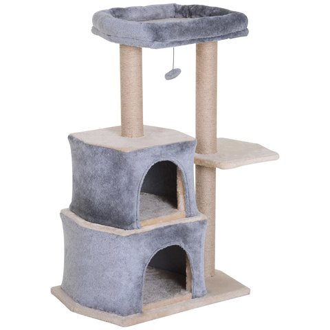 Rootz Krabpaal - Klimboom - XL - Pluche - Kattenhuis - Grijs