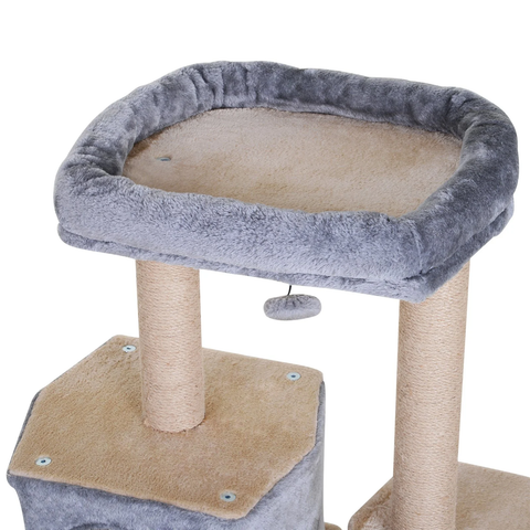 Rootz Krabpaal - Klimboom - XL - Pluche - Kattenhuis - Grijs