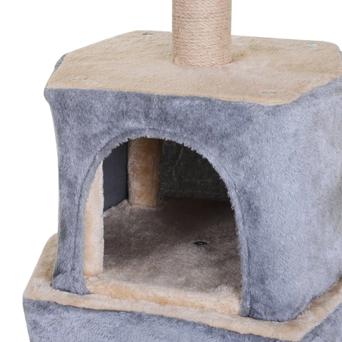 Rootz Krabpaal - Klimboom - XL - Pluche - Kattenhuis - Grijs