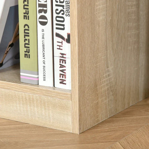 Rootz Bookshelf - Bookcase - Storage Rack - Storage Shelf - Display Shelf - 3 Tier Shelf - Natural - 97.5 x 30 x 100 cm