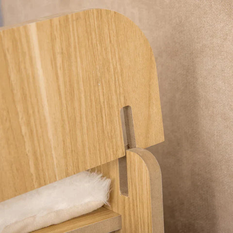 Rootz Cat Nest - 2 Tier Cat House - Cat Cave - Cat Bed Met 2 Zachte Kussens - 2 Floors Cat Shelter - Nature - 50 x 50 x 50 cm