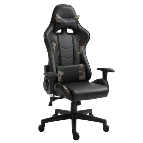 Rootz Gaming Chair - Massage Chair - Office Chair - Ergonomic Faux Leather - Foam - Black
