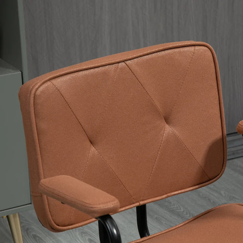 Rootz Office Chair - Elegant Office Chair - Desk Chair - Height Adjustable - 360° Rotation Tiltable - Brown - 61 x 58 x 82-91 cm