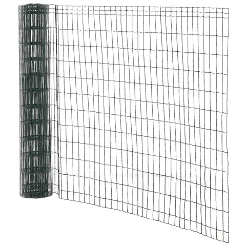 Rootz Chain Link Fence - Wire Mesh Dog Fence - Poultry Fence - Poultry Net - Chicken Fence - Herding Fence - Wire Mesh Garden Fence - Aviary Wire Wire Fence - Steel - Dark Green - 10 x 1.22 m