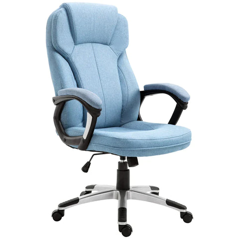 Rootz Office Chair - Computer Chair - Swivel Chair - Height-adjustable Chair - Light Blue - 66 x 75 x 110-120 cm