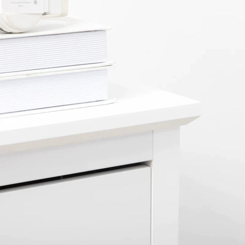 Rootz Shoe Cabinet - With 3 Tilting Compartments - Adjustable Shelves - Chipboard - Plastic - White - 70 cm x 26 cm x 123 cm