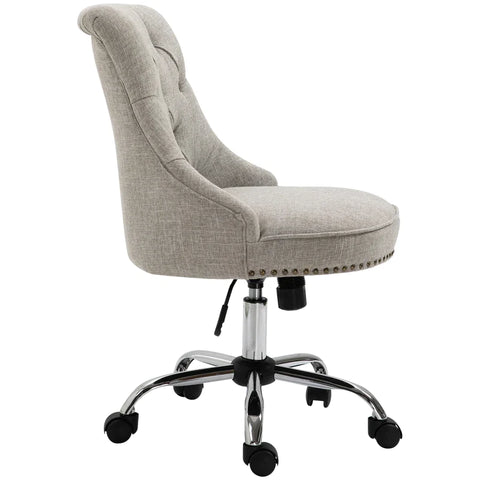 Rootz Swivel Chair - Office Chair - Work Chair - Desk Chair - Chair- 360° Rotatable - 150 Kg Load Capacity - Height Adjustable - Light Gray -  54 x 65.5 x (84-91) cm