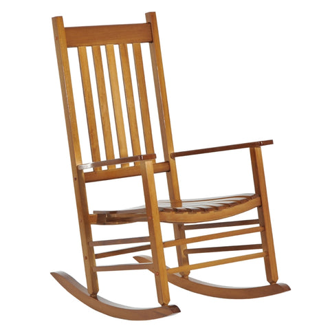 Rootz Rocking Chair - Porch Rocking Chair - Relaxing Swing Chair - Swing Chair - Poplar Wood - Natural - 69 x 86 x 115 cm