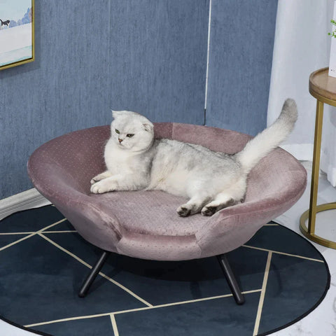 Rootz Pet Sofa - Dog Sofa - Cover Pet - Sofa With Metal Legs - Dog Bed - Cat Sofa - 74 x 68.5 x 31cm