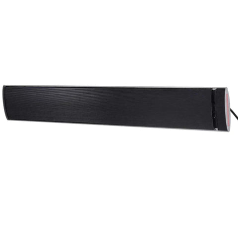 Rootz Heater - Radiant Heater - Wall Mounted - 2400W - Black/Grey - L133 x W20 x H4.8cm