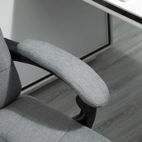 Rootz Office Chair - Armrests Desk Chair - Desk Chair - Swivel Chair - Light Gray - 66 x 70 x 116-124 cm