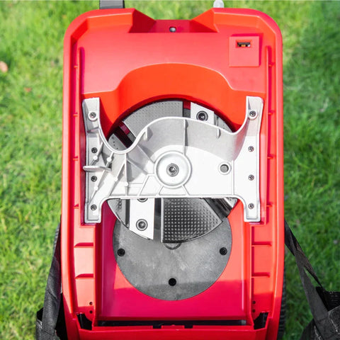 Rootz Electric Garden Shredder - Garden Waste Bag - 2500 Watt Branch Thickness - Portable - Plastic - Steel - Red/Black - 40 x 34 x 89 cm