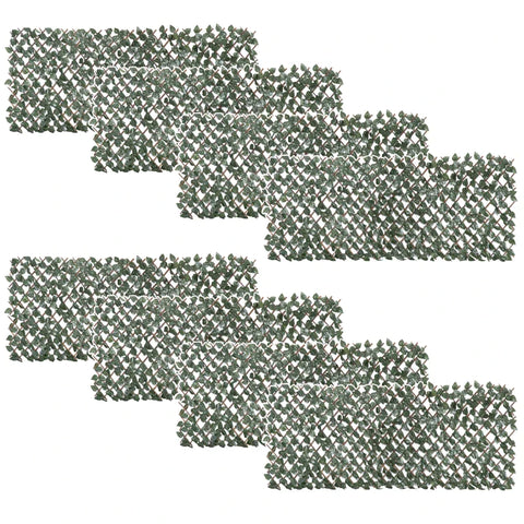 Rootz Plant Wall - Kunstplantenwand - 8 stuks Kunstplantenwand - UV-bescherming - Privacyscherm - Kunsthaagplant - 200L x 100W cm (uitgevouwen), 120L x 100W cm (gevouwen)