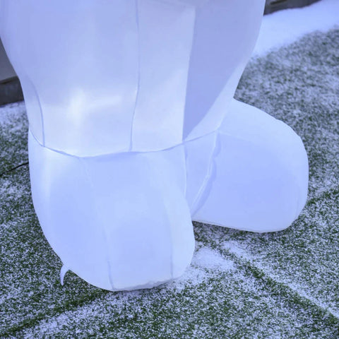 Rootz Weihnachts-Eisbär – aufblasbarer Eisbär – aufblasbare Lichter für Zuhause – draußen – drinnen – Weihnachtsgarten – Polyester – 86 x 85 x 180 cm